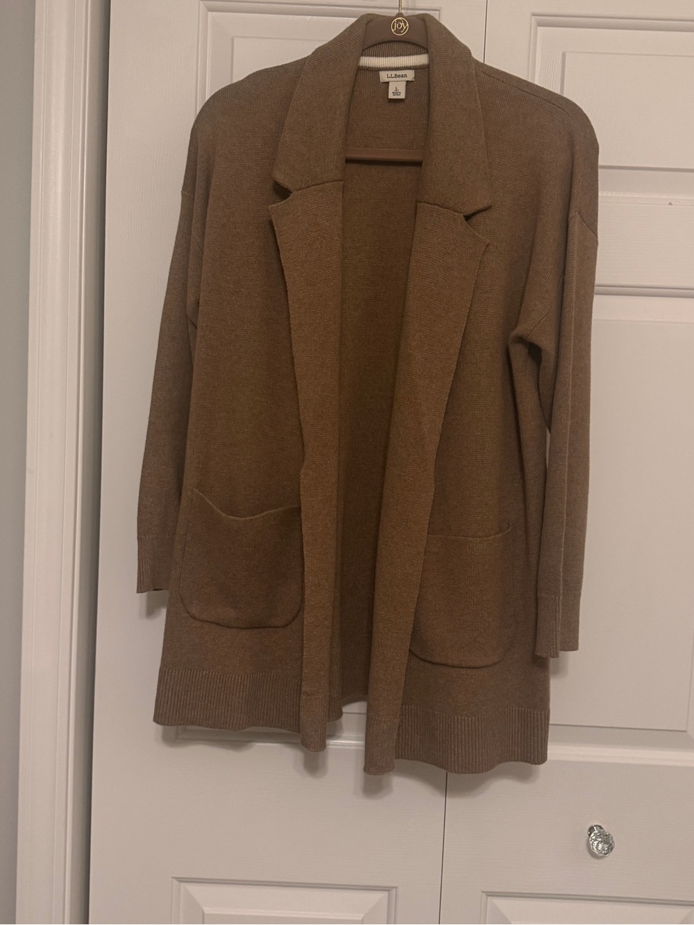 L.L. Bean Women's Open-Front Shawl Collar Cardigan - Cotton/Cashmere blend